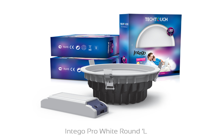 Luxram Techtouch Intego Pro White Round Large LED Downlight